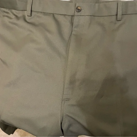 Haggar brand green plus size shorts 100% polyester flat front size 50 - Picture 6 of 6